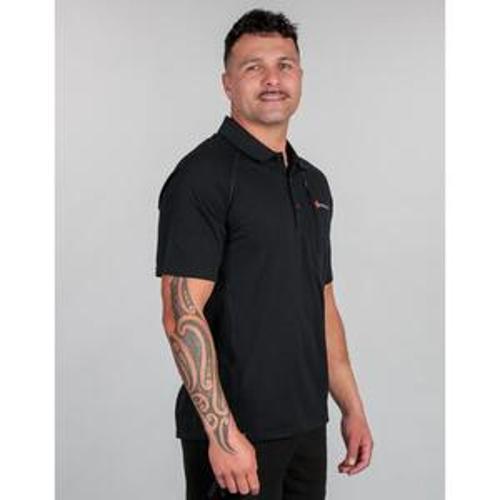 Seeker Technical Polo Tee Black - Bushbuck 5XL