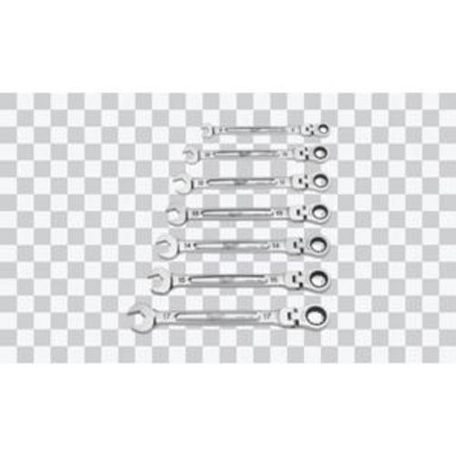 Ratcheting Combination Wrench Set Flex Head Metric 7 Piece - Milwaukee