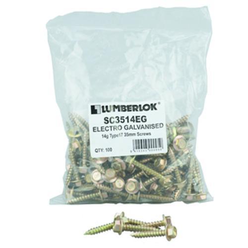Screws 35mm Electro Galvanised 100 Pack - LUMBERLOK