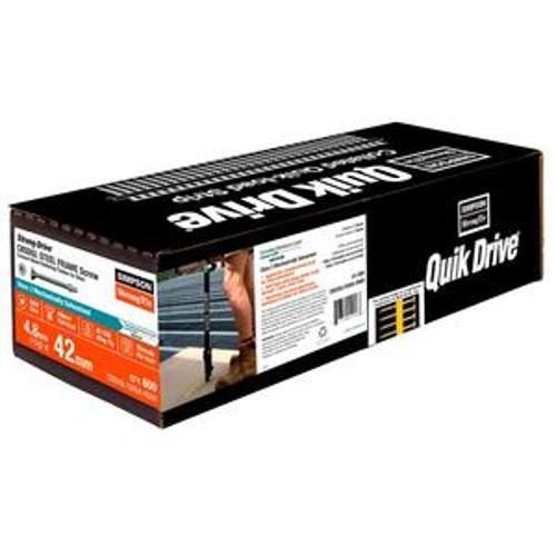 QUIKDRIVE Cement Sheet Screw Galvanised - Simpson Strong-Tie 10G 42mm 600BX