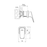 Waipori Mini Shower Mixer Chrome