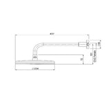 Kiri Overhead Shower Satinjet on Wall Arm Graphite Faceplate - Methven