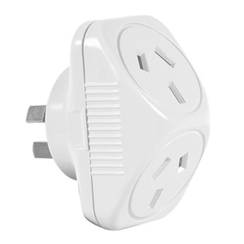 Double Adaptor Vertical White - AMPD