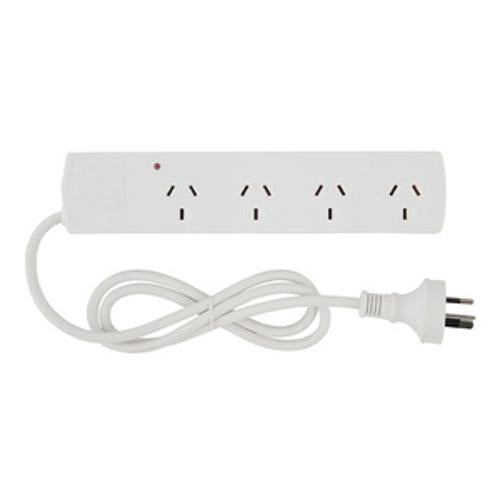 Powerboard 4 Outlet Surge Protected White - AMPD