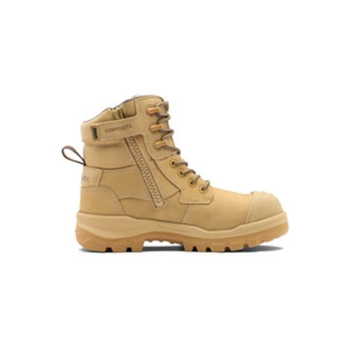 Rotoflex 8564 Zip Side Safety Boot Water-Resistant Leather Sand 150mm Size 12