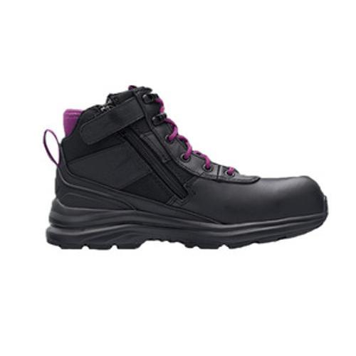Womens 877 Zip Side Safety Boot Black Size 10 - Blundstone