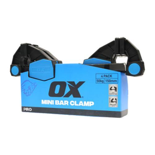 Pro Mini Bar Clamp 150mm 50kg 4 Pack - OX