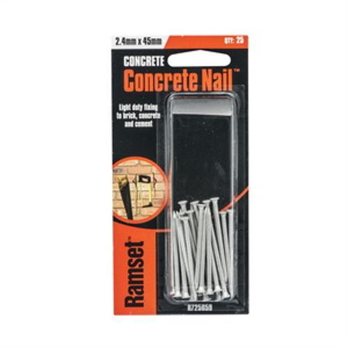 Concrete Nail M2.4 45mm Plain 25 Pack - Ramset