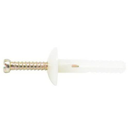 Mushroom Head Nylon Anchor M6.5 - Ramset 25mm ZP 25 Pack