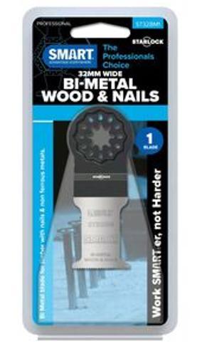 STARLOCK Professional Series Bi-Metal Blade - Smart 32mm Wood With Nails 1 Pack