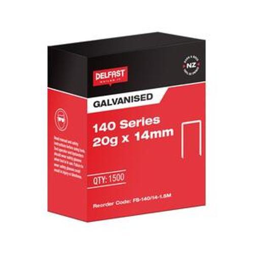 Staples 140 Series 14mm Galvanised 1500 Box - Delfast