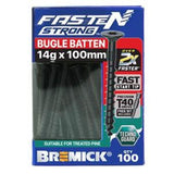 Fasten Strong Bugle Head Batten Screw 14g 100mm Black T40 inc. Driver Bit 100pk