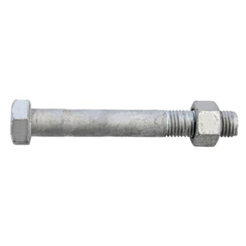 Engineer Bolt and Nut M16 x - Ecko 100mm Hex Head 4.6 Galvanised Steel