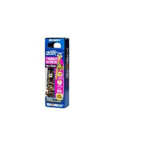 SureQuik Pro Wood Screw - Bremick 8G 20mm ZINC T20 90 Packet