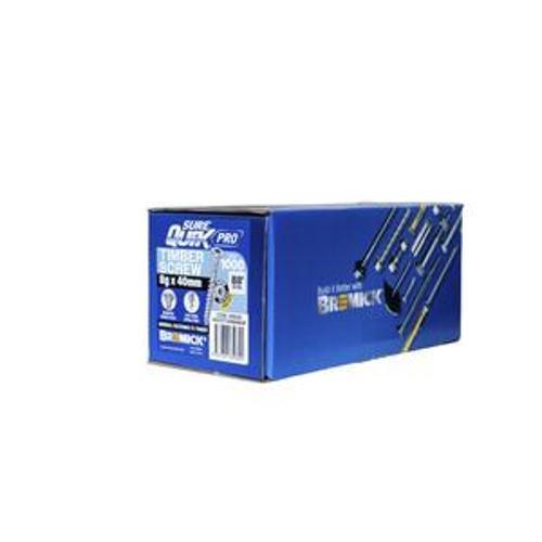 SureQuik Pro Wood Screw - Bremick 8G 40mm B8 T20 1000 Packet