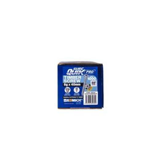 SureQuik Pro Wood Screw - Bremick 8G 40mm B8 T20 1000 Packet