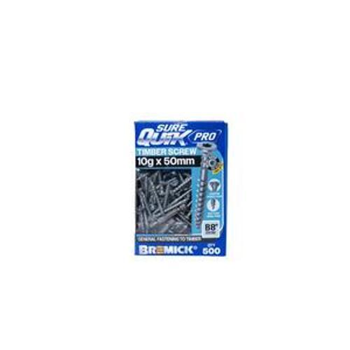 SureQuik Pro Wood Screw - Bremick 10G 50mm B8 T25 500 Packet