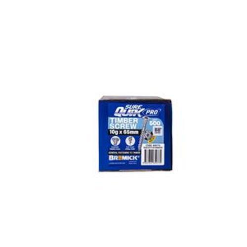 SureQuik Pro Wood Screw - Bremick 10G 65mm B8 T25 500 Packet