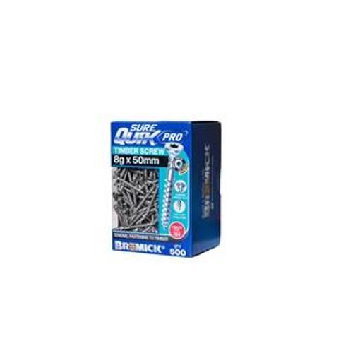 SureQuik Pro Wood Screw - Bremick 8G 50mm SS T304 T20 500 Packet
