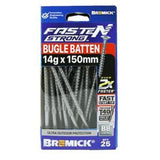 Fasten Strong Bugle Head Batten Screw B8 coated T40 inc. Driver Bit 14g 150mm