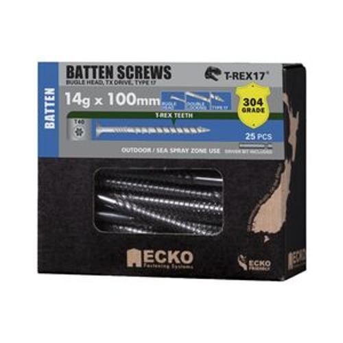 T-REX17 Batten Screw SS T304 - Ecko 14g 100mm