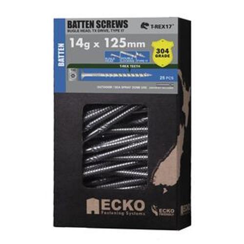 T-REX17 Batten Screw SS T304 - Ecko 14g 125mm