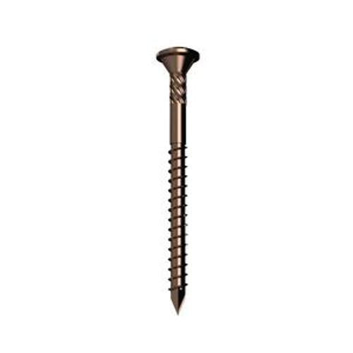 Sharks Tooth Deck Screw Bronze Raised Head - Bremick 10g 75mm 100pk