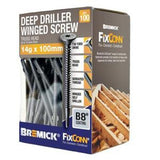 FixConn Winged Deep Driller Metal Screw - Bremick 14g x 100mm 100 Pack