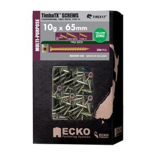 Timbatorx Screws Torx Drive - Ecko 10g 65mm Zinc 300 Box
