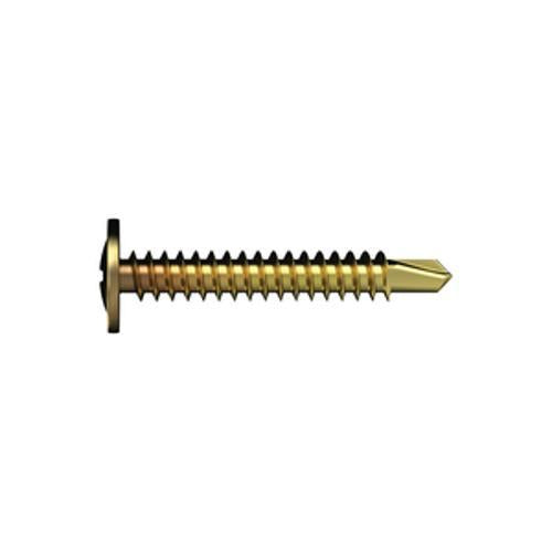 Bremick Self Drilling Screw Button Head Phillips Drive Zinc Yellow 8g x 25mm 100