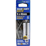 Masonry Screw HEX Head B8 T20 5 x - Bremick 45mm 25 Box
