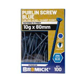 SureQuik Lumberfix Screw Countersunk Square Drive 10g 80mm Blue 100 Box