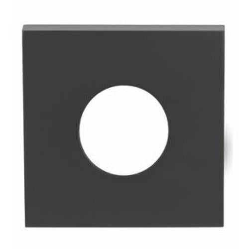 Velocity Nero Large Square Rose Trim For Passage Lever Black - Lockwood