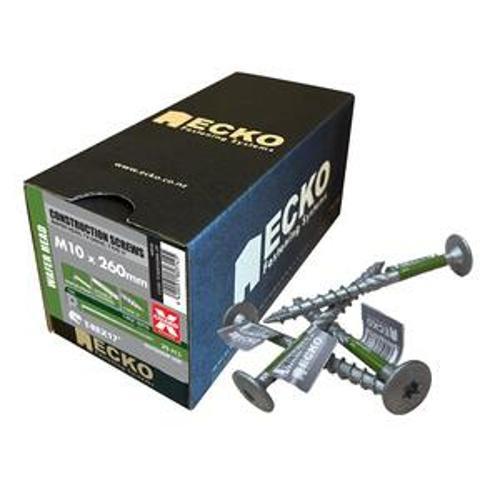 T-REX17 Construction Screw Wafer Head M10 - Ecko 260mm T50 XGuard 25 Pack