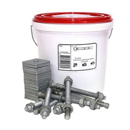 Thru Bolt Stud Anchor With Square Washer M12 x - SESTO 135mm Galvanised Each