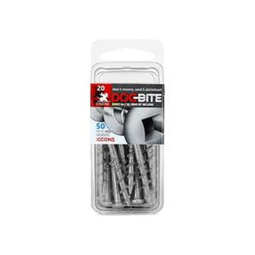 Dog Bite 50mm Galvanised 20 Pack - ICCONS