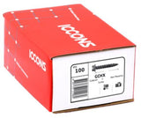 Grabcon Countersink Masonry Screw 6.5 x - ICCONS 100mm Galvanised 100 Pack