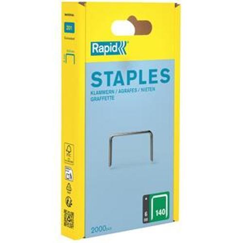 Tacker Staples 140/6 - RAPID 6mm Galvanised 2000 Pack