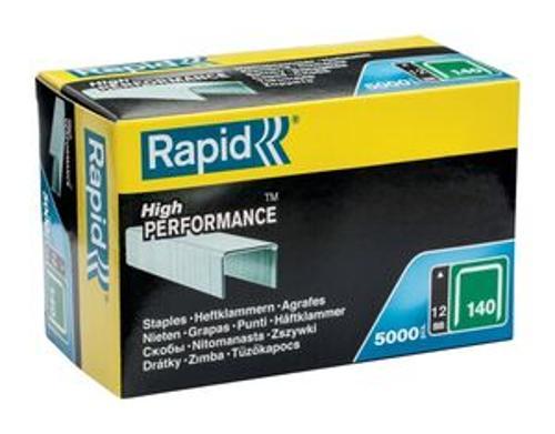 Staples 140/12 12mm Galvanised Flat Wire 5000 Pack - RAPID