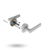 Velocity Standard Rose Series Lever Set Satin Chrome L3 DP LVEL2/L3SCDP