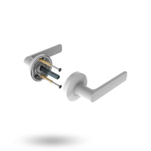 Velocity Standard Rose Series Lever Set Satin Chrome Pearl L3 DP LVEL1/L3SPDP