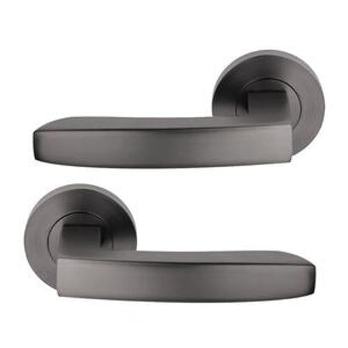 Futura Corbel Lever Set Graphite Nickel