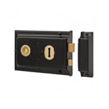Double Handle Rimlock With Spindle And Knob Black - Xcel