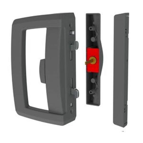 Aria Endeavour Locking D-Handle Interior Slim Pull Exterior Black - Lockwood