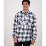 Egmont Shirt Mens Twin Pack Half Shirt Eden/Mid Ocean - Swanndri 2XL