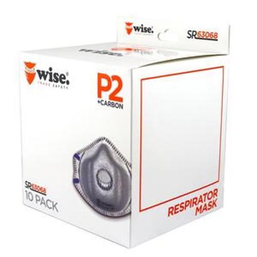 Wise Carbon P2 Mask With Valve 10 Pack - Lynn River