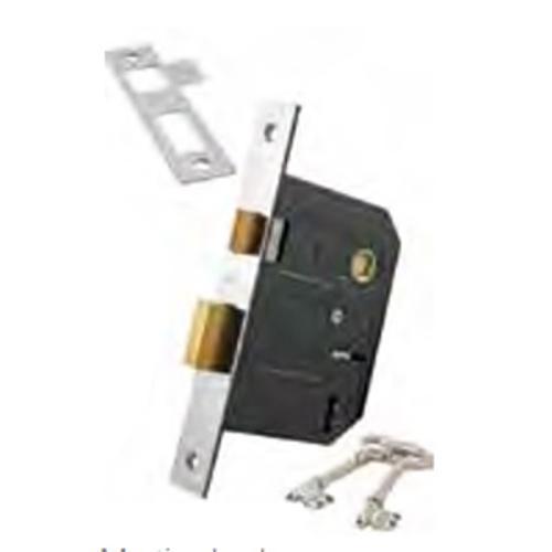 Mortice 3 Lever Lock Brass S717/3NP - Sylvan