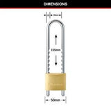 Padlock Brass Diamond Keyed - Master Lock 50mm