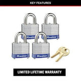 Pin Tumbler Keyed Padlock Laminated Steel - Master Lock 40mm