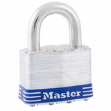 Pin Tumbler Keyed Padlock Shank Laminated Steel - Master Lock 51mm 25mm